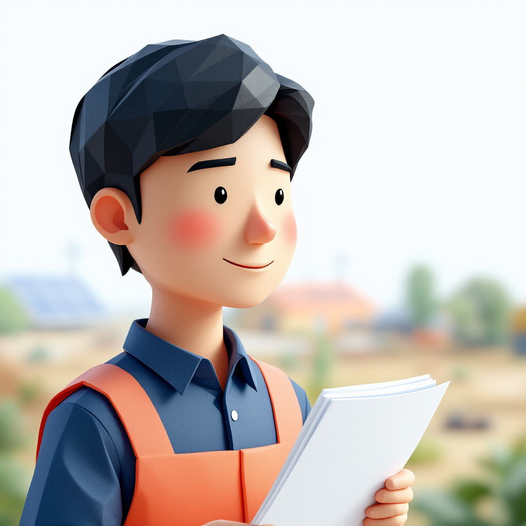 発電所開発（デベロッパー）のキャラクターイラスト