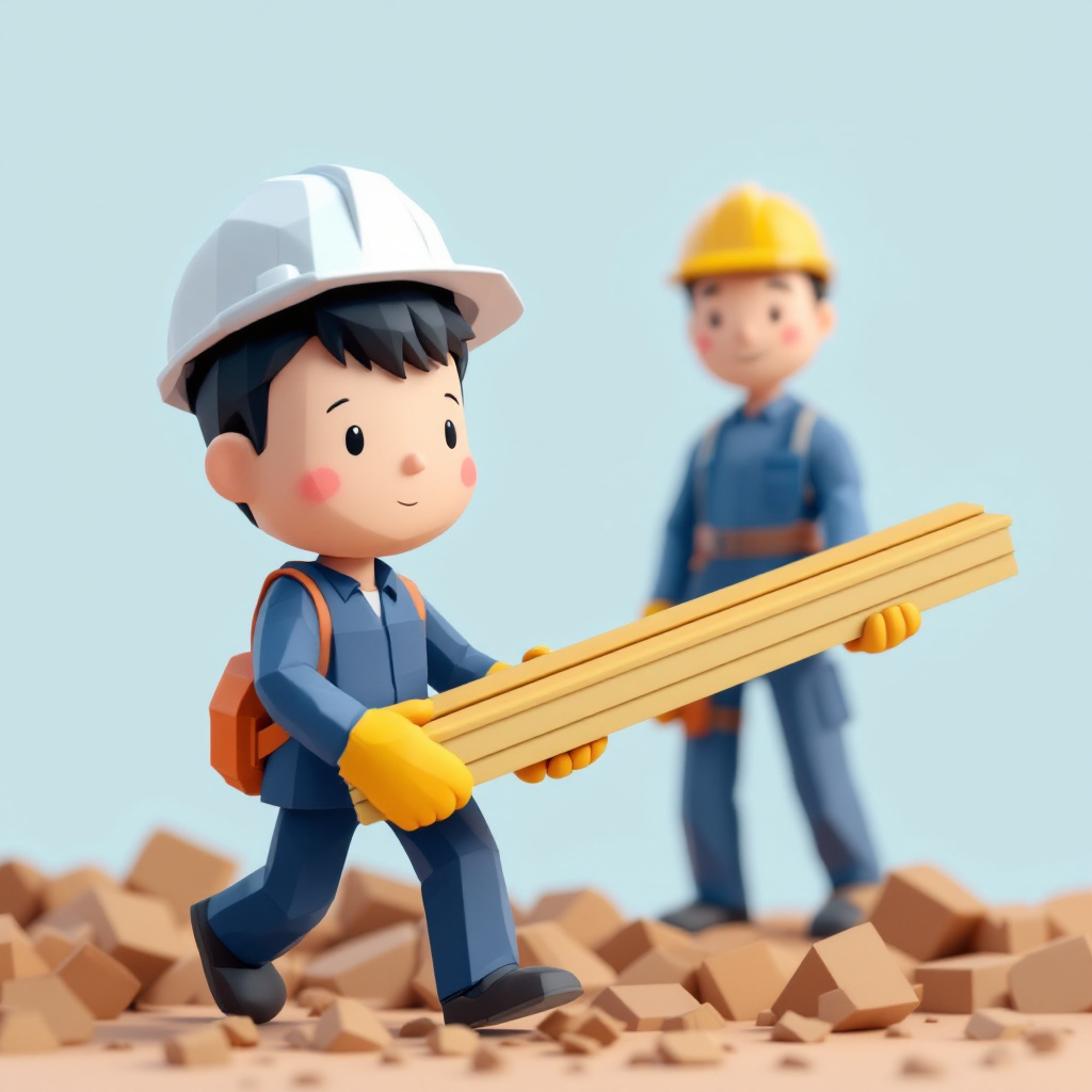 未経験からの補助作業員のキャラクターイラスト